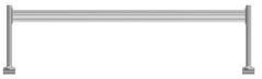 Toolbar, enkel skena inkl. stolpar (420 mm) och f Toolbar, enkel skena inkl. stolpar (420 mm) och f