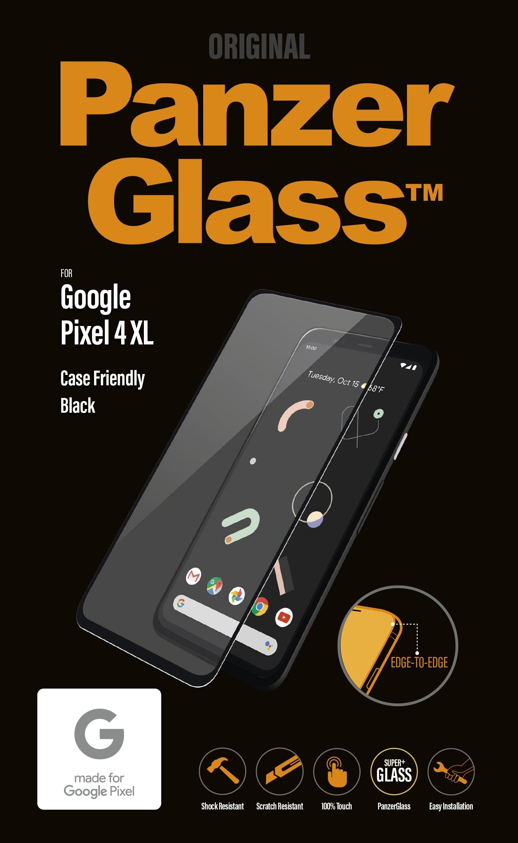 Edge PanzerGlass Google Pixel 4 XL Case Friendly, Black