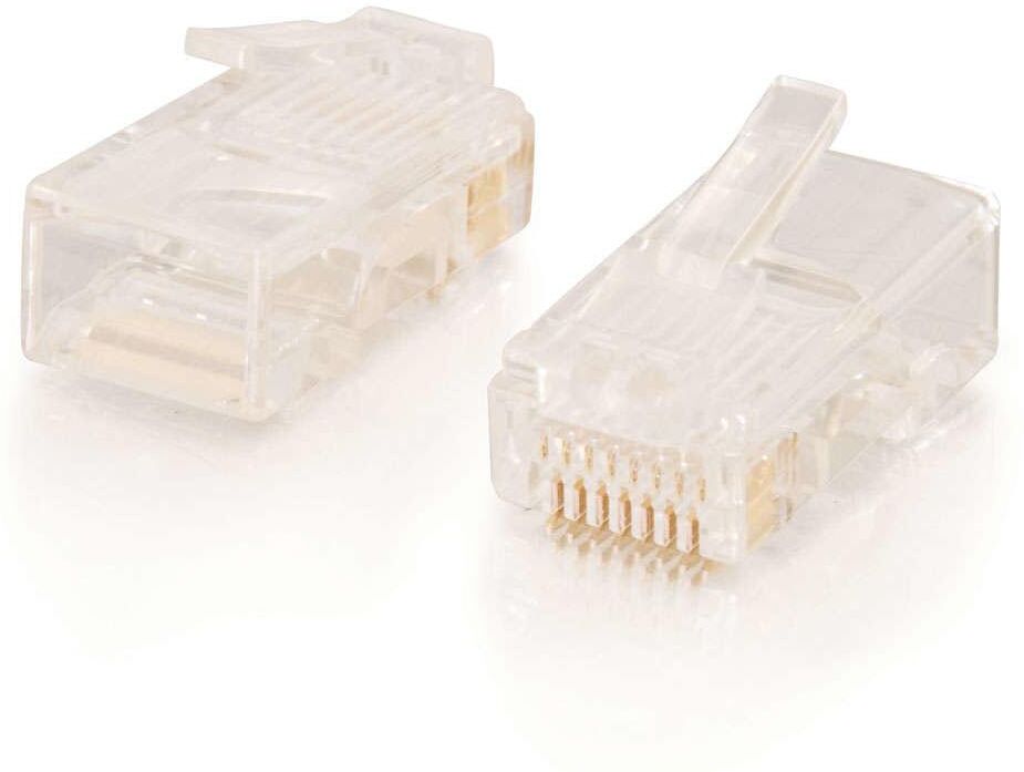 C2G RJ45 Cat5E Modular Plug for Round Stranded Cable C2G RJ45 Cat5E Modular Plug for Round Stranded Cable