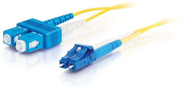 C2G LC-SC 9/125 OS1 Duplex Singlemode PVC Fiber Optic Cable C2G LC-SC 9/125 OS1 Duplex Singlemode PVC Fiber Optic Cable
