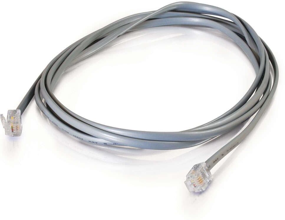 C2G RJ11 6P4C Straight Modular Cable - Telefonkabel - RJ-11 C2G RJ11 6P4C Straight Modular Cable - Telefonkabel - RJ-11