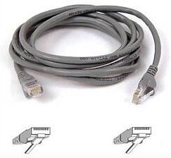 Snagless UTP Patch Cable, Cat5e, Grey (1m)