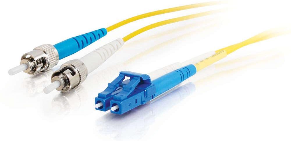 C2G LC-ST 9/125 OS1 Duplex Singlemode PVC Fiber Optic Cable