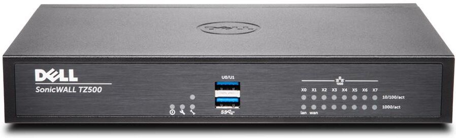 SonicWall TZ500 - Säkerhetsfunktion - 8 portar - GigE SonicWall TZ500 - Säkerhetsfunktion - 8 portar - GigE