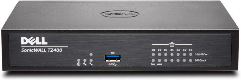 SonicWall TZ400 - Säkerhetsfunktion - 7 portar - GigE SonicWall TZ400 - Säkerhetsfunktion - 7 portar - GigE