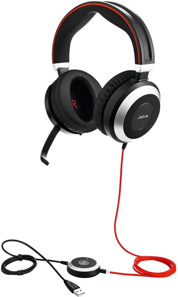 Jabra Headset Jabra Evolve 80 MS stereo, USB & 3.5mm Jabra Headset Jabra Evolve 80 MS stereo, USB & 3.5mm