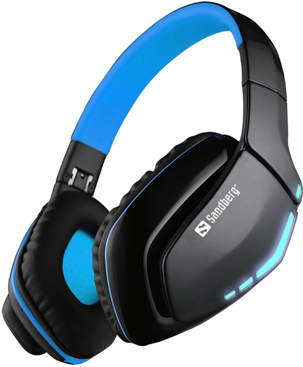 Sandberg Blue Storm Wireless Headset Over-Ear, Black/Blue Sandberg Blue Storm Wireless Headset Over-Ear, Black/Blue