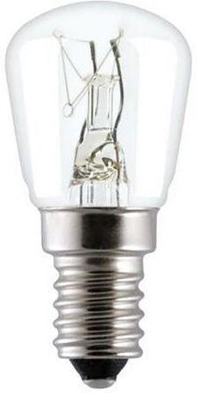 Päronlampa E14 230V klar 15W 26X57mm