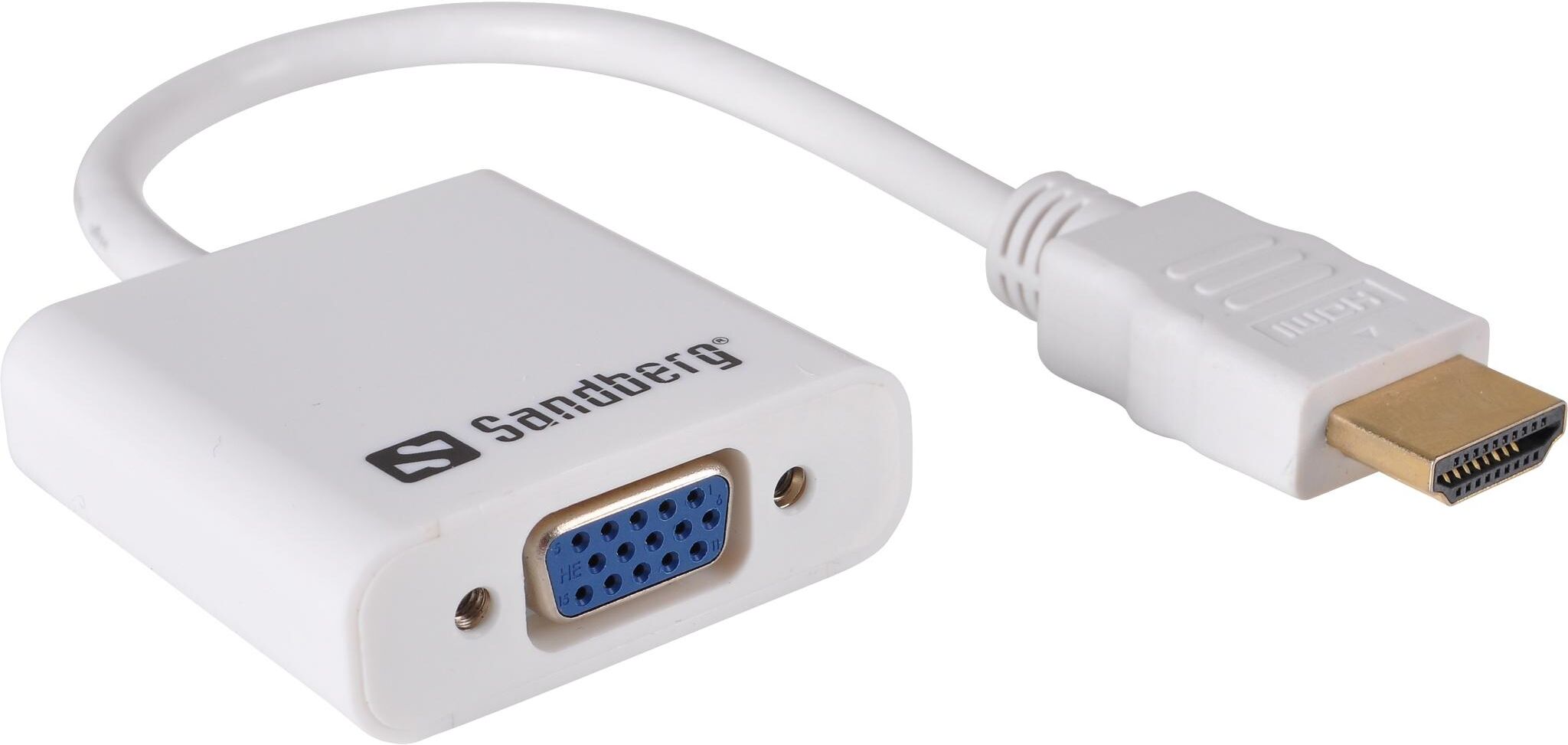 HDMI to VGA Converter, White HDMI to VGA Converter, White