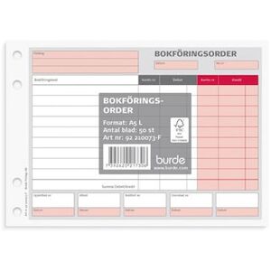 Fujitsu Siemens Blankett bokföringsorder A5L 50 blad