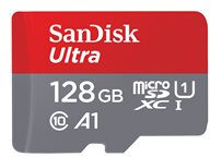 SanDisk Ultra - Flash-minneskort - 128 GB - A1 / UHS Class 1 /