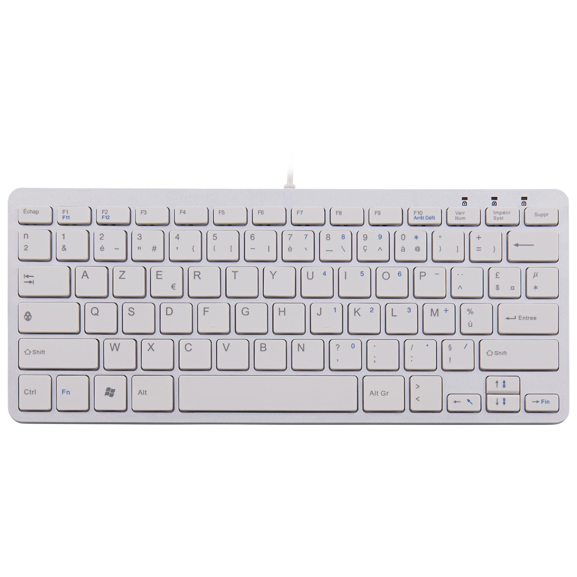R-Go Compact Keyboard, AZERTY (FR), white, wired