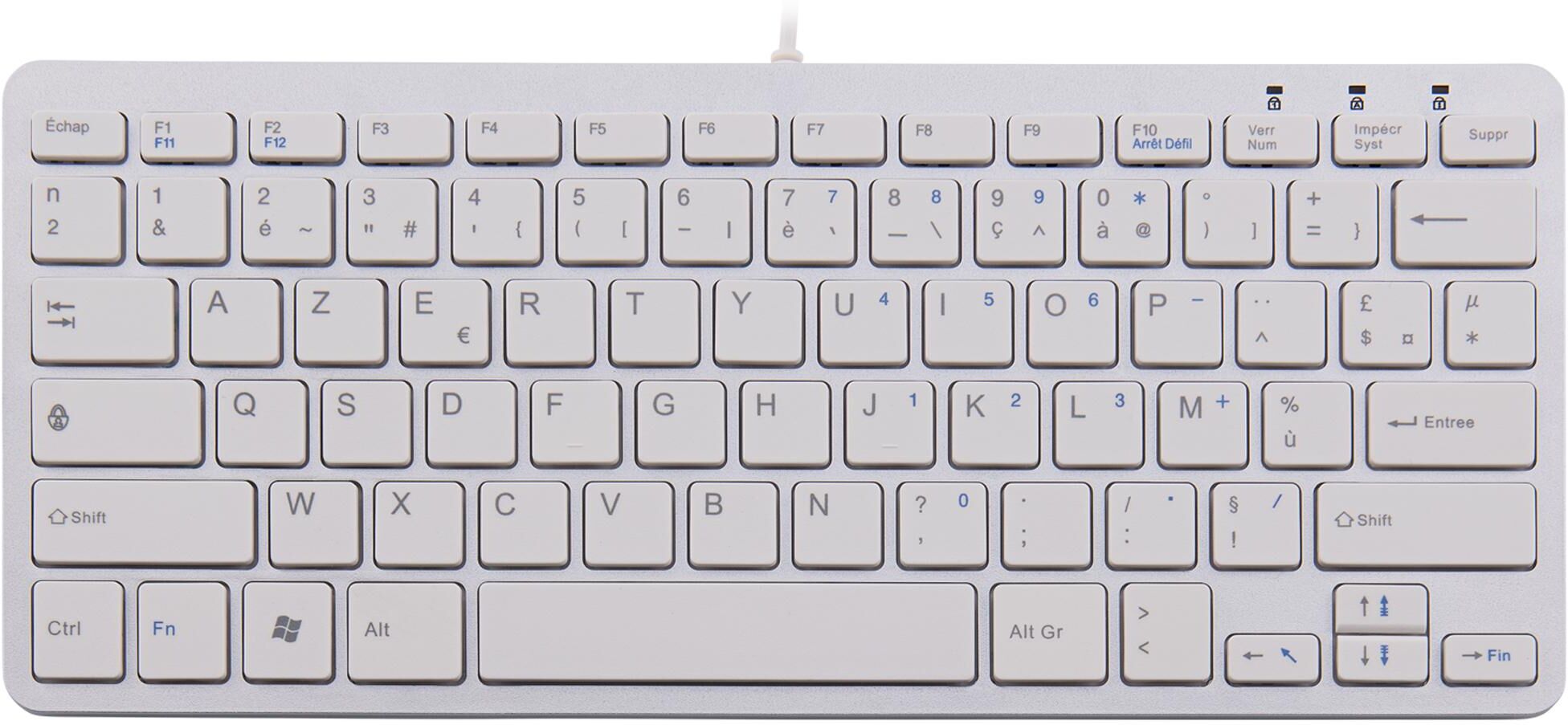 R-Go Compact Keyboard, AZERTY (FR), white, wired R-Go Compact Keyboard, AZERTY (FR), white, wired