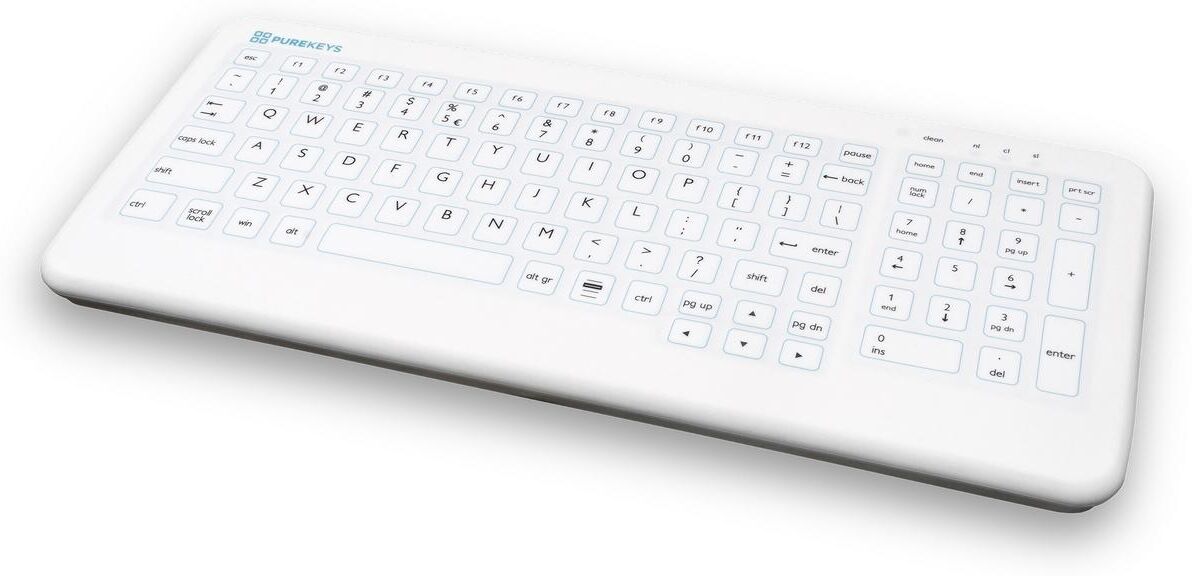 Tangentbord med slät yta Purekeys PK-KBC Tangentbord med slät yta Purekeys PK-KBC