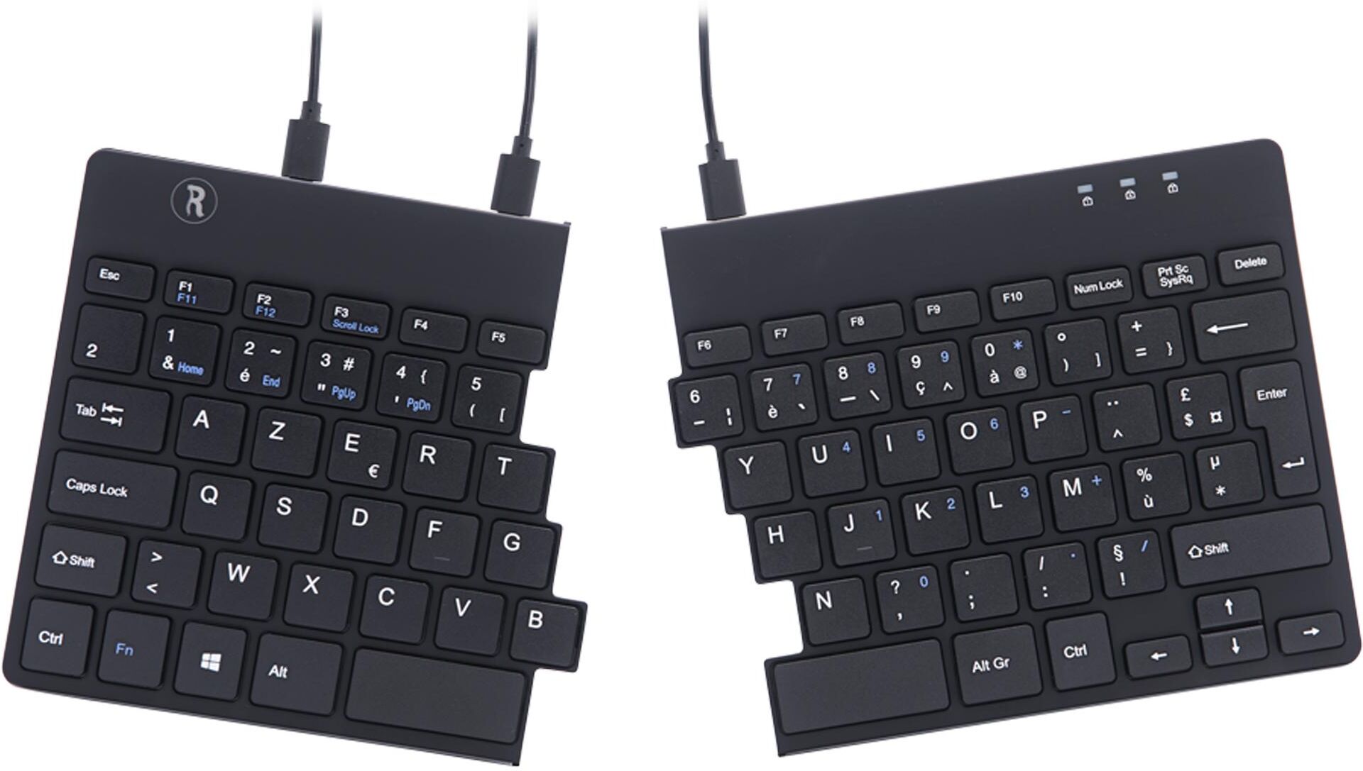 R-Go Split Ergonomic Keyboard, AZERTY (FR), black, wired R-Go Split Ergonomic Keyboard, AZERTY (FR), black, wired