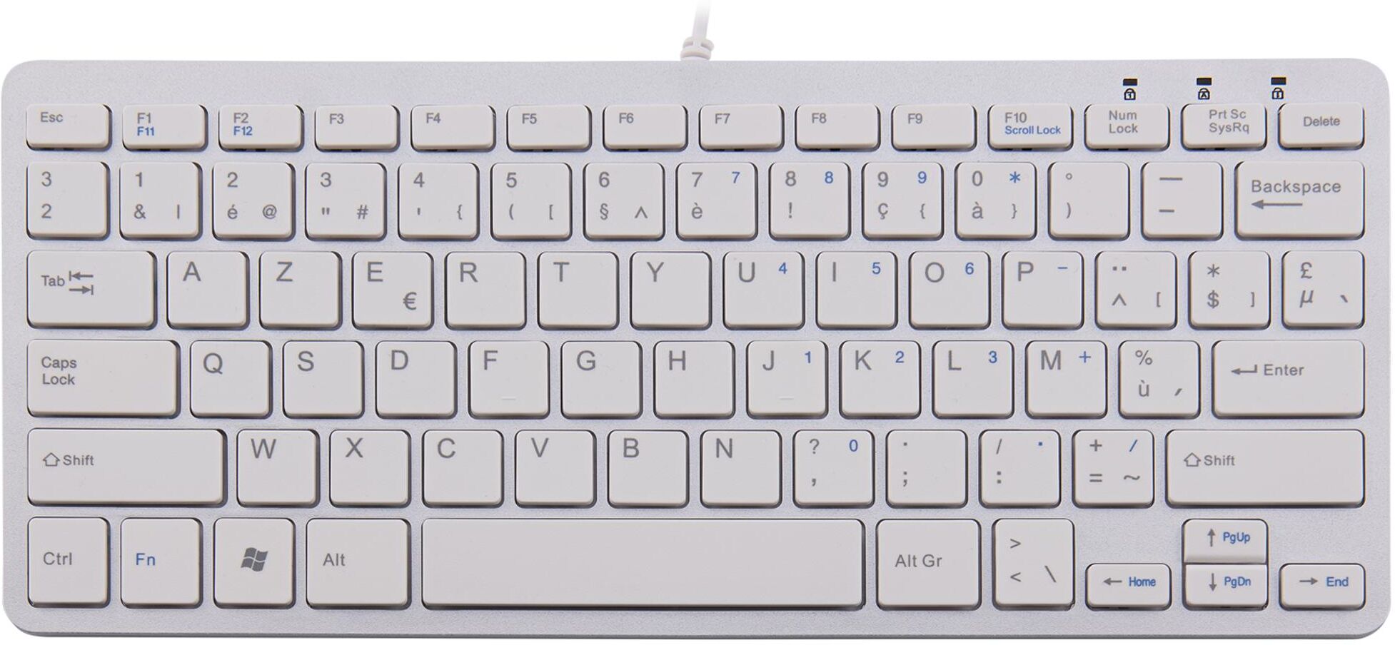 R-Go Compact Keyboard, AZERTY (BE), white, wired R-Go Compact Keyboard, AZERTY (BE), white, wired