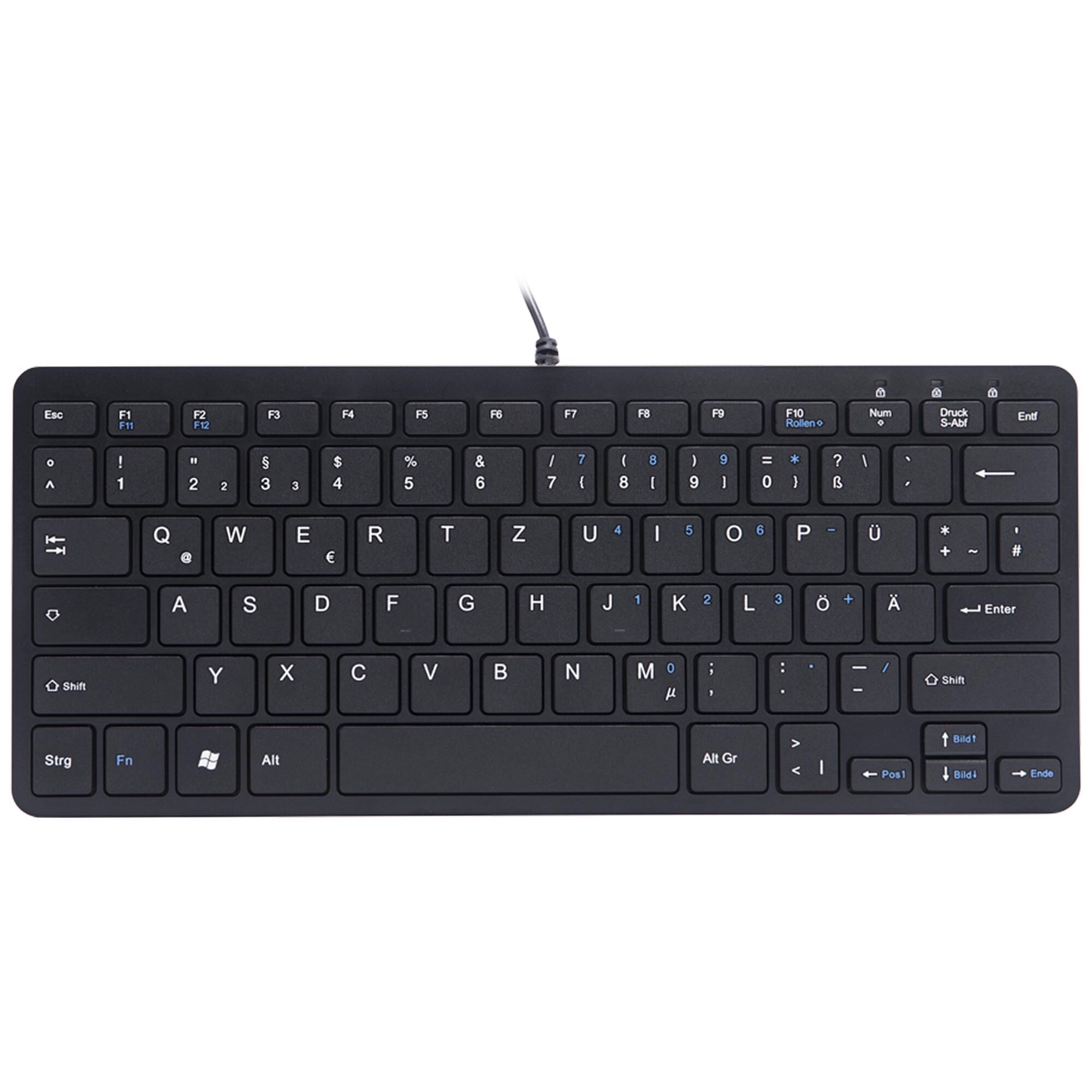 R-Go Compact Keyboard, QWERTZ (DE), black, wired