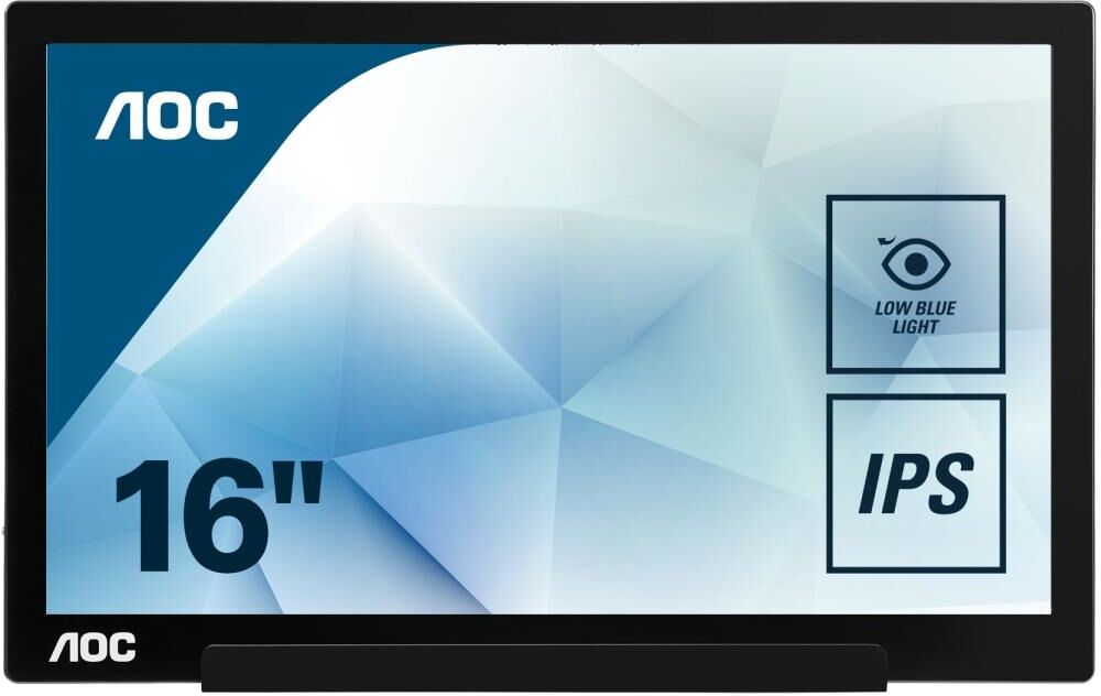 AOC I1601FWUX - LED-skärm - 16" (15.6" visbar) - 1920 x 1080 AOC I1601FWUX - LED-skärm - 16" (15.6" visbar) - 1920 x 1080