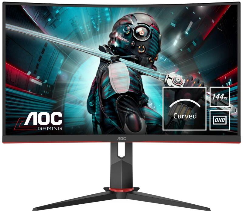 AOC Gaming CQ27G2U/BK - LED-skärm - böjd - 27" - 2560 x 1440 QHD AOC Gaming CQ27G2U/BK - LED-skärm - böjd - 27" - 2560 x 1440 QHD