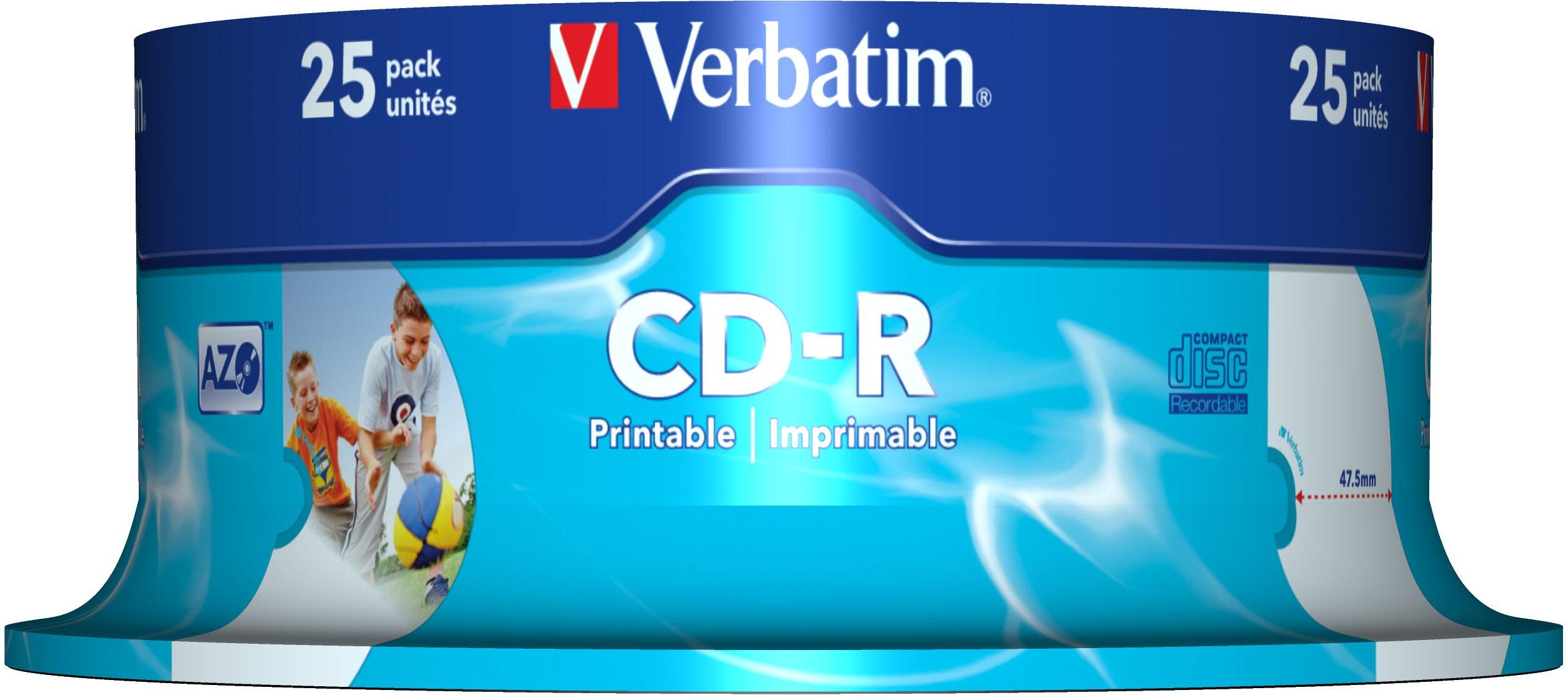 CD-R AZO, 52X Printable spindel (25) 8st CD-R AZO, 52X Printable spindel (25) 8st