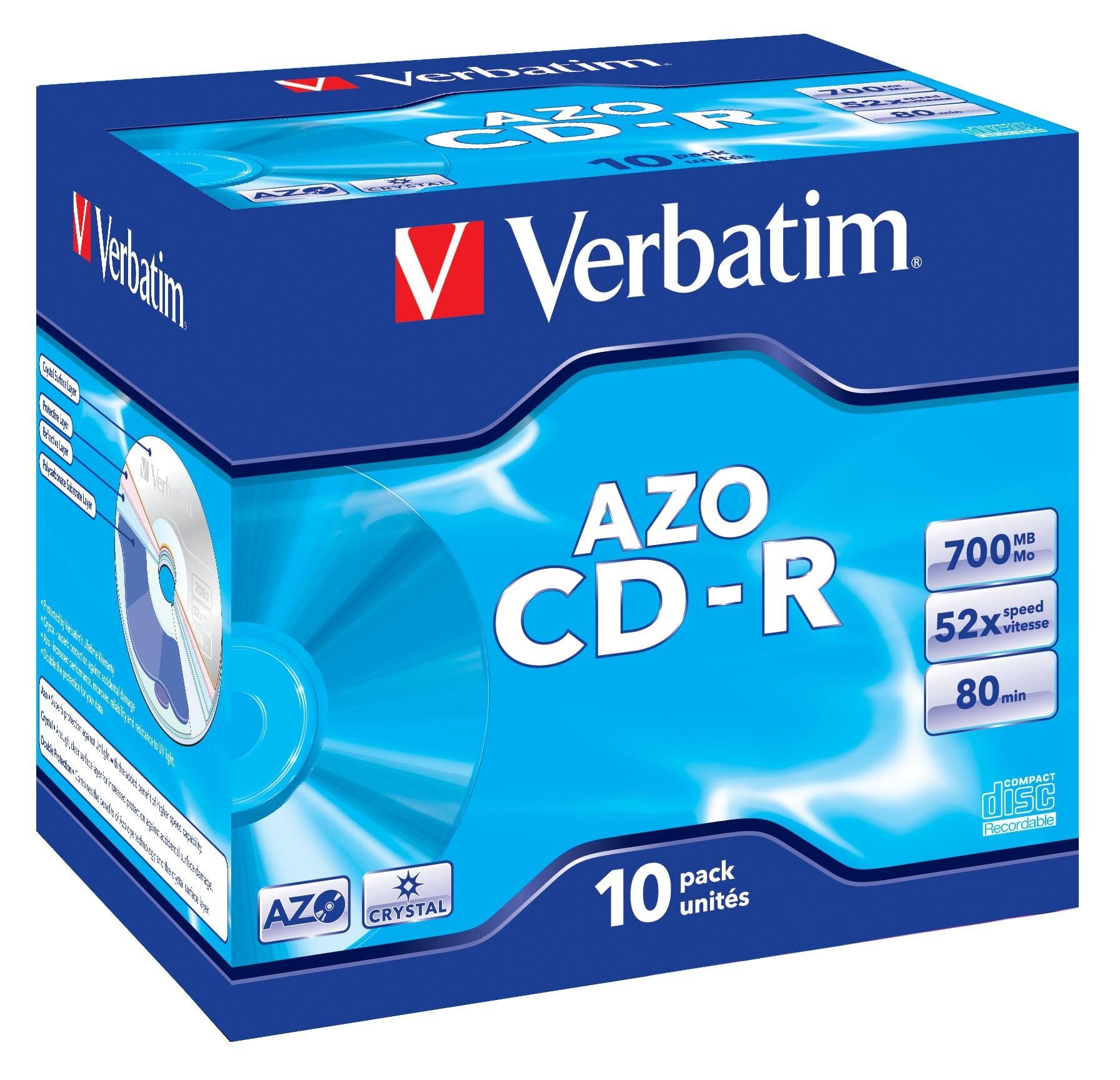 Verbatim CD-R Verbatim Jewelcase, 700Mb, 10/fp