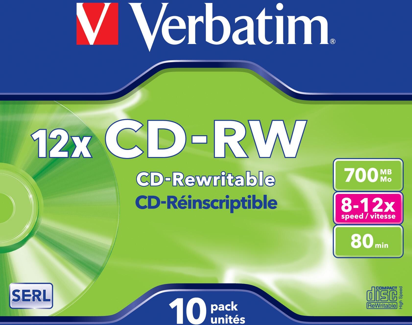 CD-RW DataLifePlus 8-12X  High Speed(10)