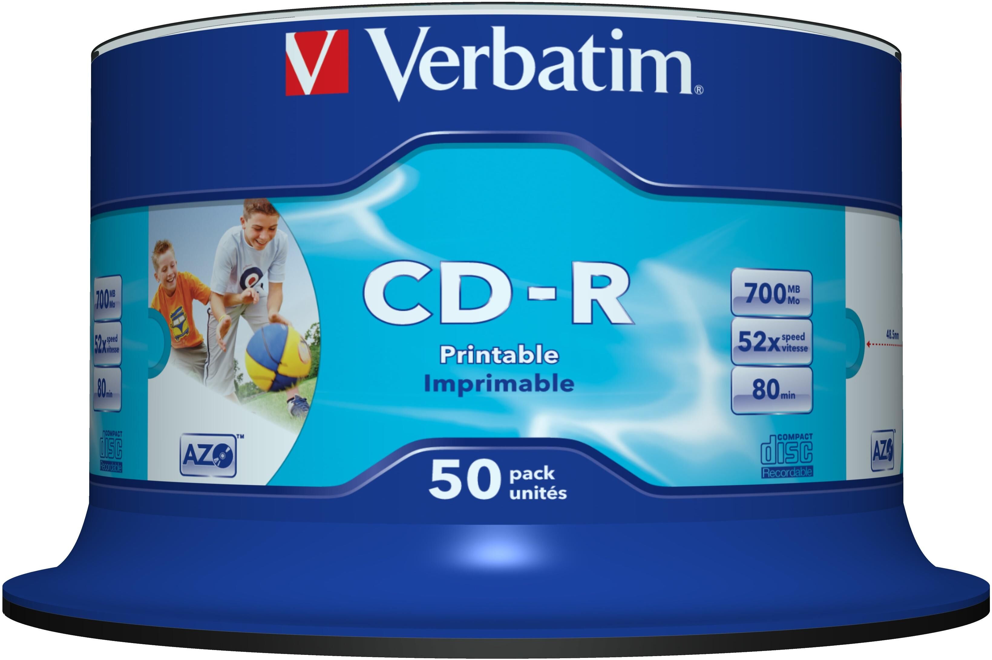 Verbatim CD-R VERBATIM 700MB Printable 50/FP Verbatim CD-R VERBATIM 700MB Printable 50/FP