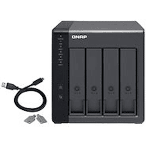 QNAP TR-004 - Hårddiskarray - 0 TB - 4 fack (SATA-300) - USB 3.2