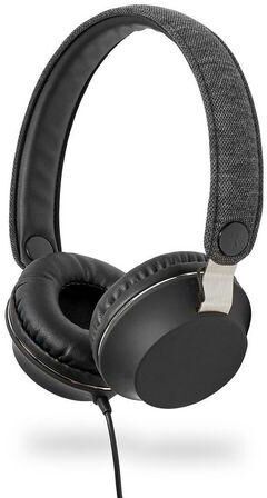 Hörlur NEDIS Tygmaterial On-Ear Svart Hörlur NEDIS Tygmaterial On-Ear Svart