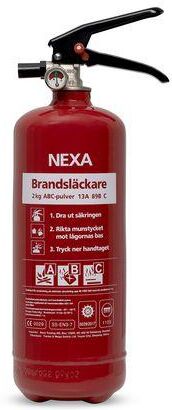 Nexa Brandsläckare NEXA pulver 2kg röd 13A Nexa Brandsläckare NEXA pulver 2kg röd 13A