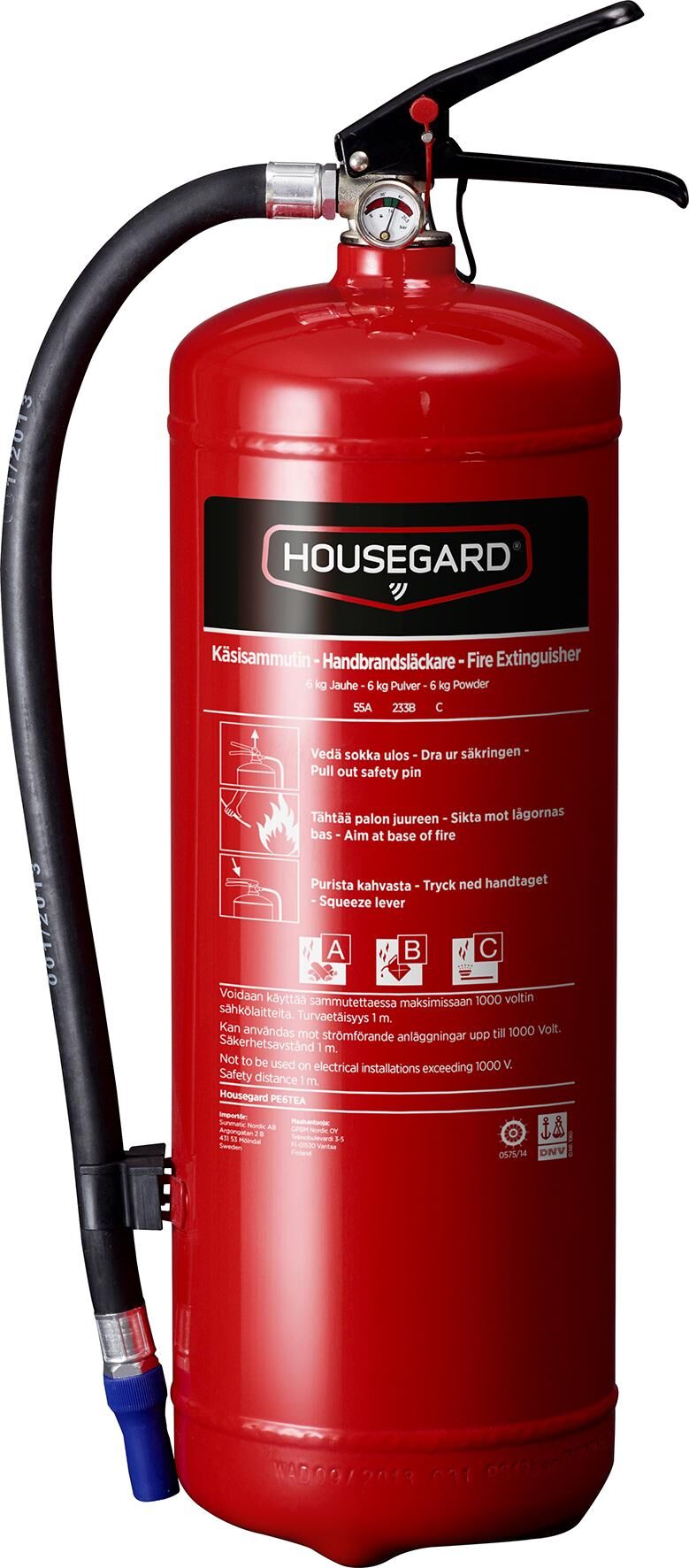 Pulversläckare House Gard 6kg Pulversläckare House Gard 6kg