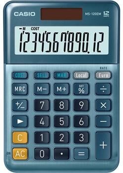 Casio calculator MS-120-EM, Blue 10st Casio calculator MS-120-EM, Blue 10st