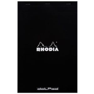 Rhodia head stapled pad black N°19 dot 5st