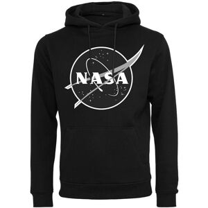 Hoodtröja NASA Svartvit Logo   HerrLSvart Svart