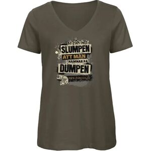 V-ringad T-shirt   Dam   Dumpen.seXSKhaki Khaki