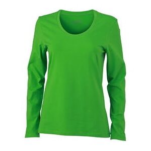 Långärmad T-shirt Stretch   DamSLimegrön Limegrön
