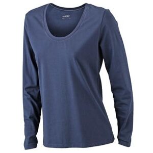 Långärmad T-shirt Stretch   DamXXLMarinblå Marinblå