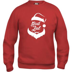 Basic Collegetröja God Jul Tomte   Barn90/100clRöd Röd