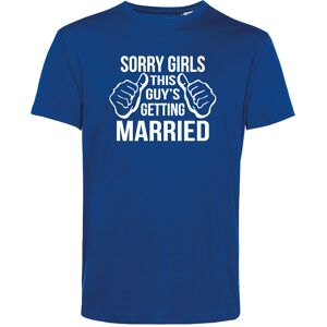 Sorry Girls This Guy Is Getting Married T-shirt   Herr4XLRoyalblå Royalblå