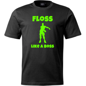 T-shirt Floss Like A Boss Neongrön   Barn/Baby160clSvart Svart