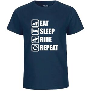 Eat Sleep Ride Repeat T-shirt   Barn140/146clMarinblå Marinblå