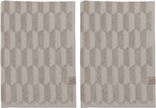 Mette Ditmer Geo Handduk 35x55 2-pack Sand Mette Ditmer Geo Handduk 35x55 2-pack Sand