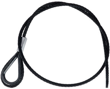 Stairville Steelwire Safety 100cm/6mm Bk Stairville Steelwire Safety 100cm/6mm Bk