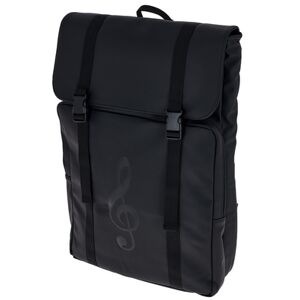 agifty Music Stands Backpack Black with black treble clef