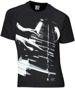 Rock You T-Shirt Piano Hands Lizenz M Rock You T-Shirt Piano Hands Lizenz M