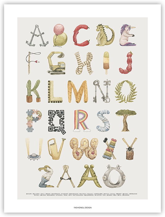 Solhem Lekfulla ABC 50 x 70 cm, Fashionell Solhem Lekfulla ABC 50 x 70 cm, Fashionell