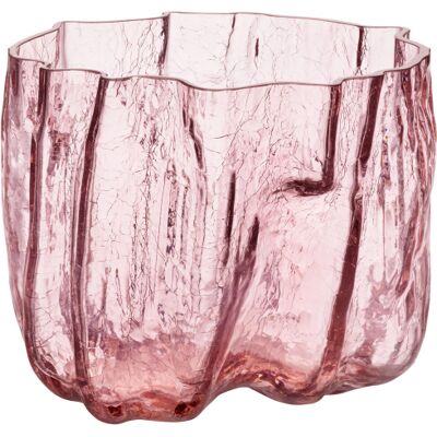 Kosta Boda Rosa Crackle Vasin - 17,5 cm - Glasvas Kosta Boda Rosa Crackle Vasin - 17,5 cm - Glasvas
