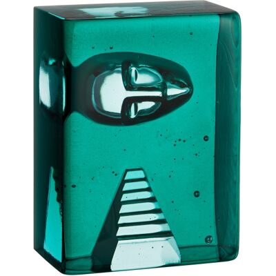 Block Azur Stairs, Petrol Blue - Kosta Boda Block Azur Stairs, Petrol Blue - Kosta Boda