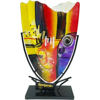 Glasvas Color Of Music & Smidesställnig, H 47,5cm - Benjamin Glasvas Color Of Music & Smidesställnig, H 47,5cm - Benjamin