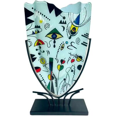 Glasvas Fantasi & Smidesställning H 47,5cm - Benjamin Glasvas Fantasi & Smidesställning H 47,5cm - Benjamin